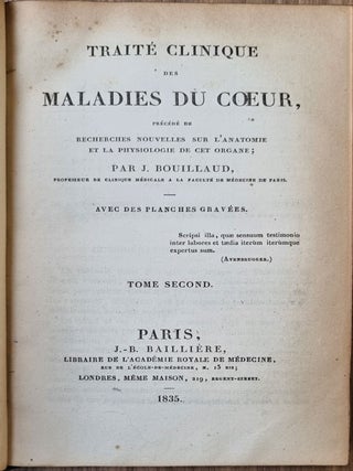 Traité clinique des maladies du coeur, précédé de recherches nouvelles sur l'anatomie et la physiologie de cet organe