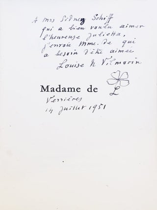Item #3916 Madame de. Louise de VILMORIN