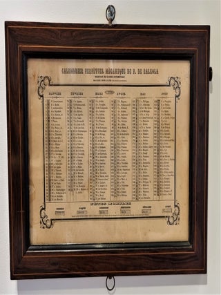 Item #3971 Calendrier perpétuel mécanique. BALZOLA, Polycarpe