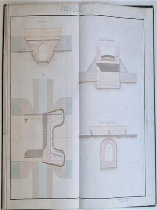 Recueil de dessins d'épures réalisés à l'école forestière de Nancy
