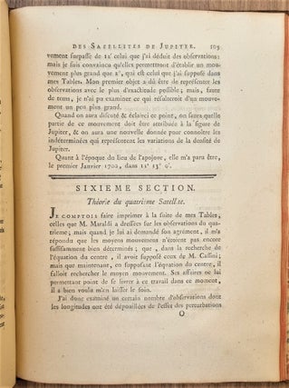 Essai sur la théorie des satellites de Jupiter, suivi des tables de leurs mouvemens, déduits du principe de la gravitation universelle