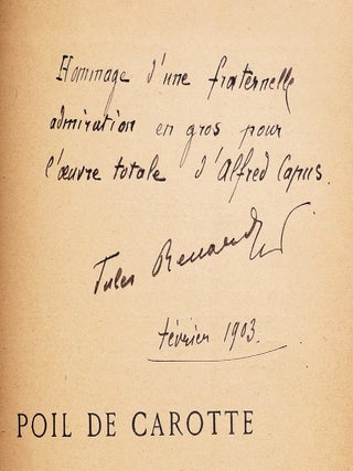 Item #4019 Poil de carotte. Avec 50 dessins de F. Vallotton. Jules RENARD