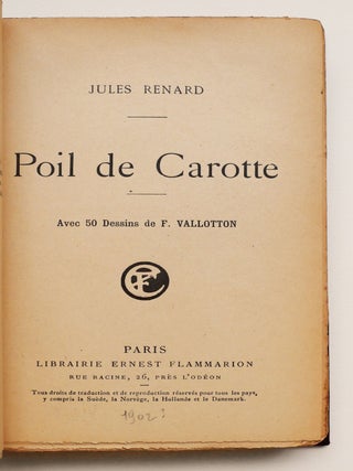 Poil de carotte. Avec 50 dessins de F. Vallotton