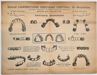 Publicité pour des dents, dents artificielles et dentiers