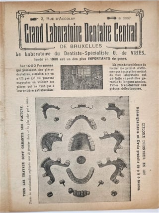 Publicité pour des dents, dents artificielles et dentiers