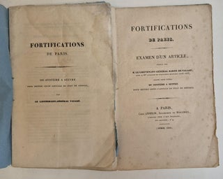 Fortifications de Paris. Du système à suivre pour mettre cette capitale en état de défense. Avec un plan. Extrait du Spectateur militaire (85e livraison).