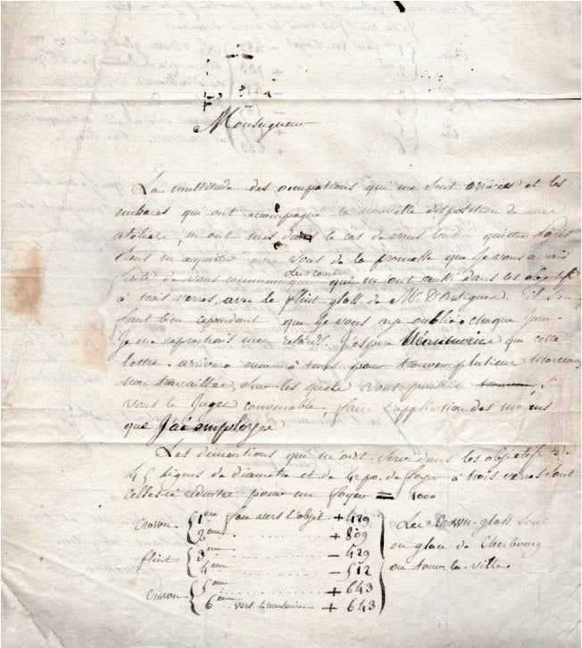 Item #4088 Lettre autographe signée à Louis Belmas, évêque de Cambrai. CAUCHOIX, Robert-Aglaé.