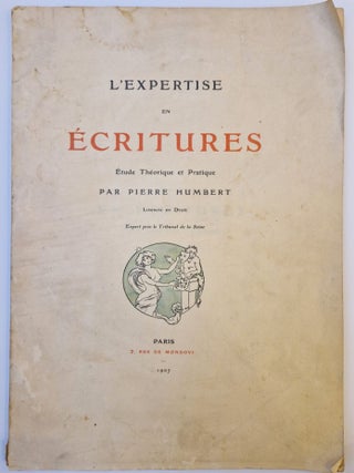 L’expertise en écritures. Étude Théorique et Pratique