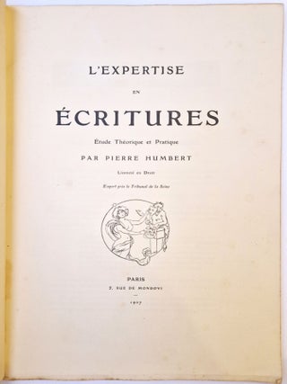 L’expertise en écritures. Étude Théorique et Pratique