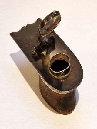 Encrier en argent pour plumier, Iran, XIXe