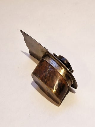 Encrier en argent pour plumier, Iran, XIXe