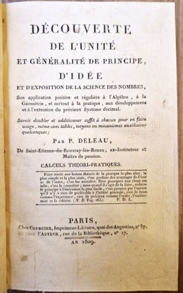 Item #4198 DELEAU (P.), Découverte de l’unité et...