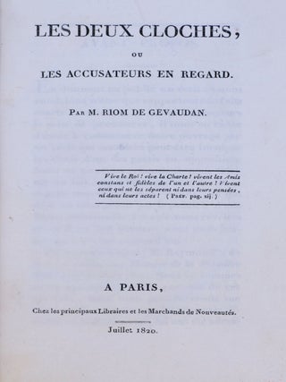 Les deux cloches, ou les accusateurs en regard.