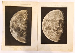 Item #4242 Deux planches d'héliogravure numérotées A et B de l'Atlas lunaire publié par la...