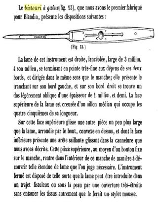 Bistouri à gaine ou lame cachée à manche en écaille, circa 1870-1880