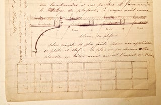 Lettre autographe signée illustrée de deux dessins à Edouard Lefèvre