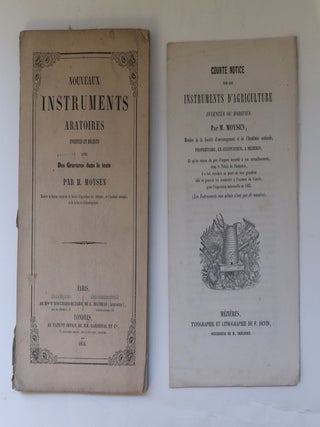 Item #4342 Nouveaux instruments aratoires inventés et décrits avec des gravures dans le texte....