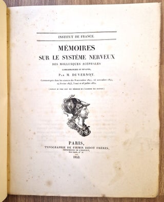 Mémoires sur le système nerveux des mollusques acéphales lamellibranches ou bivalves