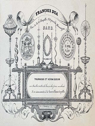 Item #4473 Carte porcelaine du tourneur-vernisseur François Dua à Gand. François DUA
