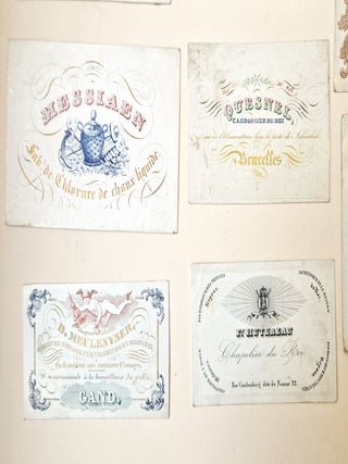Set of 13 chromolithographed porcelain cards.