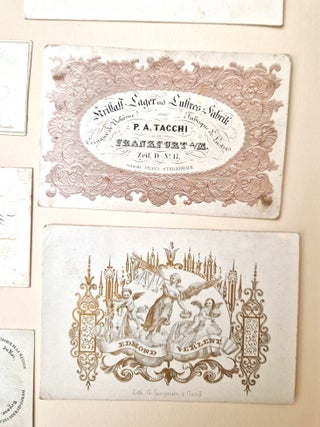 Set of 13 chromolithographed porcelain cards.