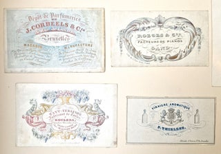 Set of 13 chromolithographed porcelain cards.