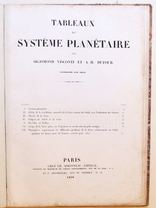Tableaux du syst&egrave;me plan&eacute;taire