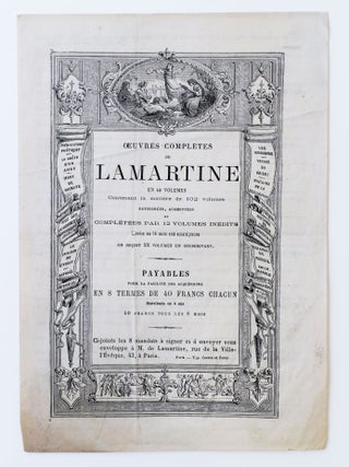Item #4644 Oeuvres complètes de Lamartine en 40 volumes, contenant la matière de...