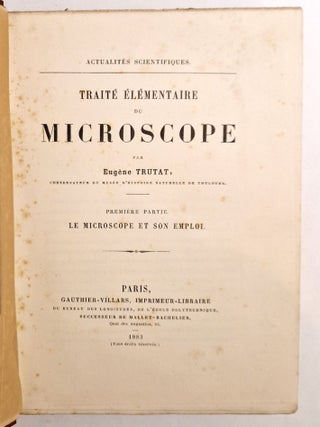 Traité élémentaire du microscope