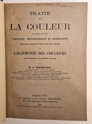 Traité de la couleur au point de vue physique - physiologique et esthétique comprenant l'exposé de l'état actuel de la question de l'harmonie des couleurs