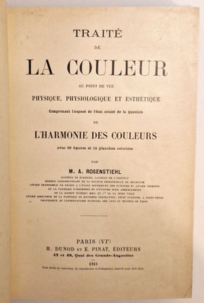 Traité de la couleur au point de vue physique - physiologique et esthétique comprenant l'exposé de l'état actuel de la question de l'harmonie des couleurs