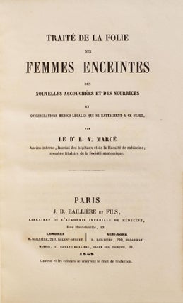 Item #4720 Traité de la folie des femmes enceintes, des nouvelles accouchées et des...
