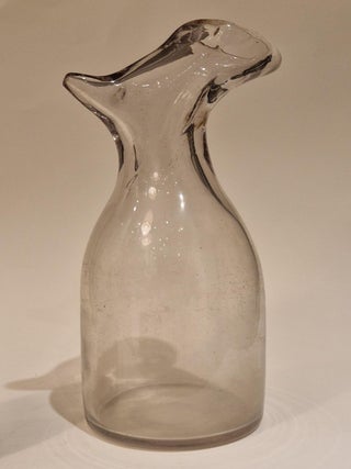 Deux biberons dit Bizolaine en verre et grés, XIXe