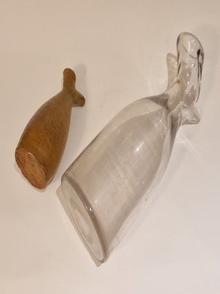 Deux biberons dit Bizolaine en verre et grés, XIXe