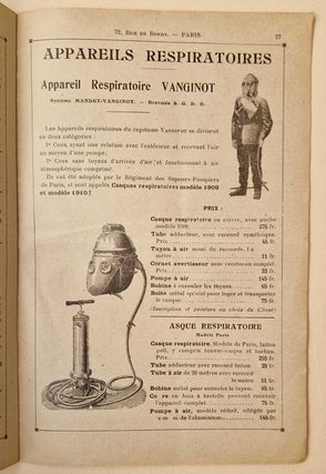 Item #4938 commercial catalogue of firefighting equipment and supplies. FIREMEN, V. FOURNIER, CIE