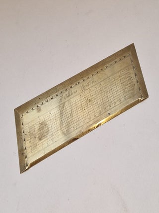 Item #4948 Rapporteur rectangulaire en laiton, Londres, circa 1750-1770. Francis Watkins
