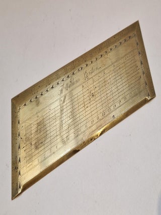 Rapporteur rectangulaire en laiton, Londres, circa 1750-1770