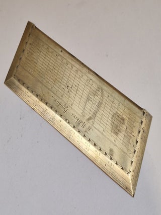 Rapporteur rectangulaire en laiton, Londres, circa 1750-1770