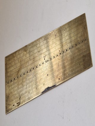 Rapporteur rectangulaire en laiton, Londres, circa 1750-1770