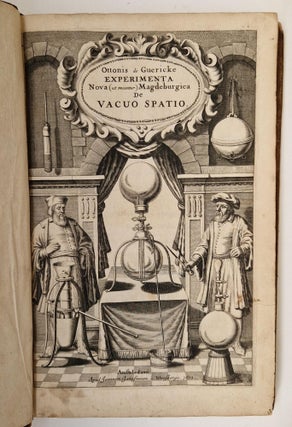Item #4988 Experimenta nova (ut vocantur) Magdeburgica. De Vacuo spatio, Amsterdam. GUERICKE,...