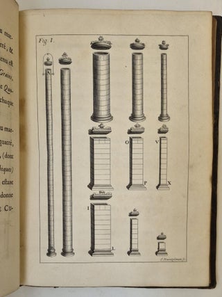 Elévation des eaux par toute sorte de machines réduite à la mesure, au poids, à la balance, par le moyen d'un nouveau piston, et corps de pompe, et d'un nouveau mouvement cyclo-elliptique, en rejettant l'usage de toute sorte de manivelles ordinaires : avec huit problèmes de méchanique