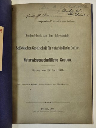 Ueber Bildung von Mondkratern.