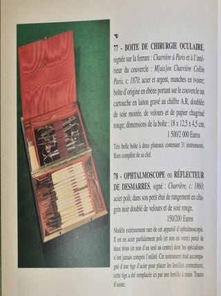 Luxueux nécessaire de chirurgie ophtalmologique dans un coffret en ébène - provenant des ateliers Charrière, Robert et Collin puis Collin