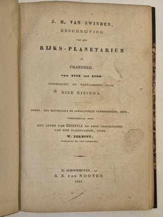 Beschrijving van het Rijks-Planetarium te Franeker van 1773 tot 1780, uitgedacht en vervaardigd door