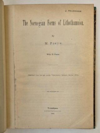 The Norwegian Forms of Lithothamnion. With 23 plates.
