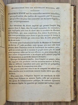 Tables des rapports des anciennes mesures agraires avec les nouvelles. Troisi&egrave;me &eacute;dition