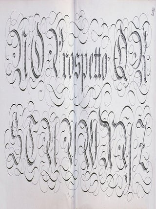 Item #5252 Esemplari di calligrafia posata e corsiva di graduali dimensioni dei piu usitati...