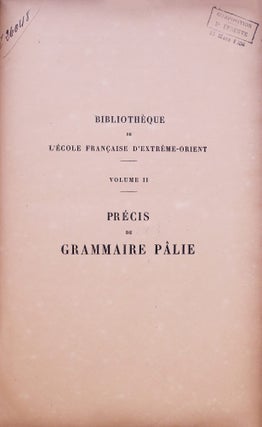 Item #5267 Précis de grammaire pâlie, accompagné d'un choix de textes gradués....