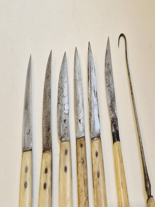 Coffret de six scalpels et une érigne, XVIIIe