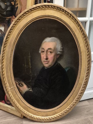 Un scientifique anversois et son microscope, circa 1779